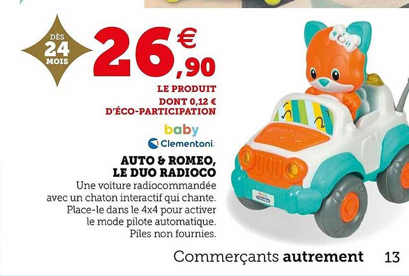 auto & romeo le duo radioco baby clementoni
