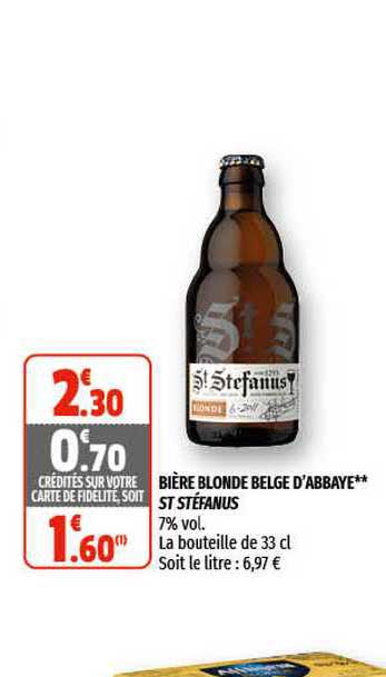 bière blonde belge d'abbaye st stéfanus