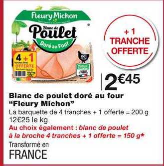 blanc de poulet doré au four "fleury michon"