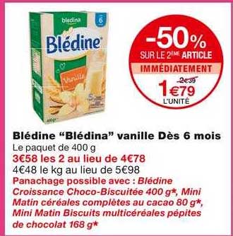 Blédine "blédina" Vanille Dès 6 Mois