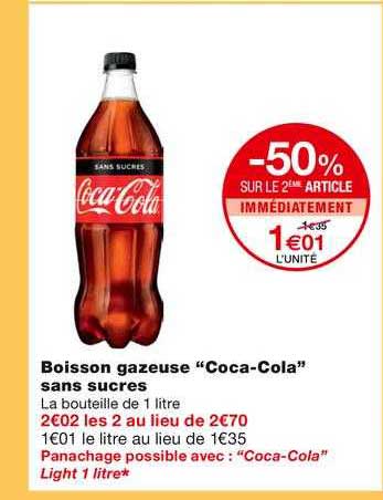 boisson gazeuse "coca-cola" sans sucres