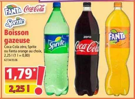 boisson gazeuse sprite , fanta, coca-cola