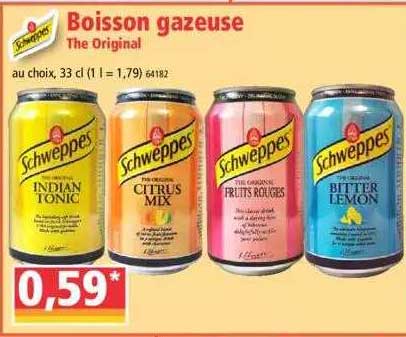 Boisson Gazeuse The Original Schweppes