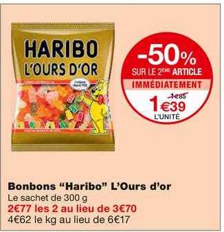 bonbons "haribo" l'ours d'or