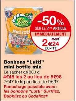 bonbons "lutti" mini bottle mix