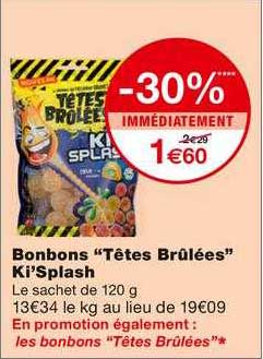 bonbons "têtes brûlées" ki'splash