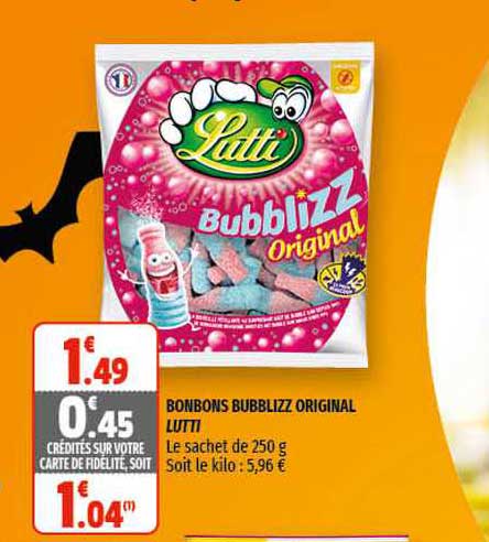bonbons bubblizz original lutti