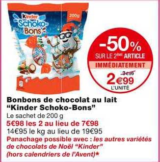 Bonbons De Chocolat Au Lait "kinder Schoko-bons"