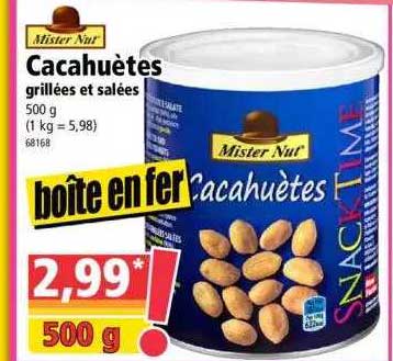 cacahuètes grillées et salées mister nut®