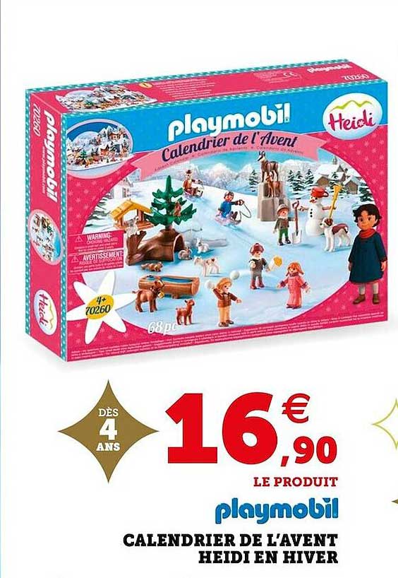 calendrier de l'avent heidi en hiver plamobil