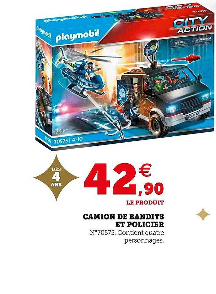 camion de bandits et policier