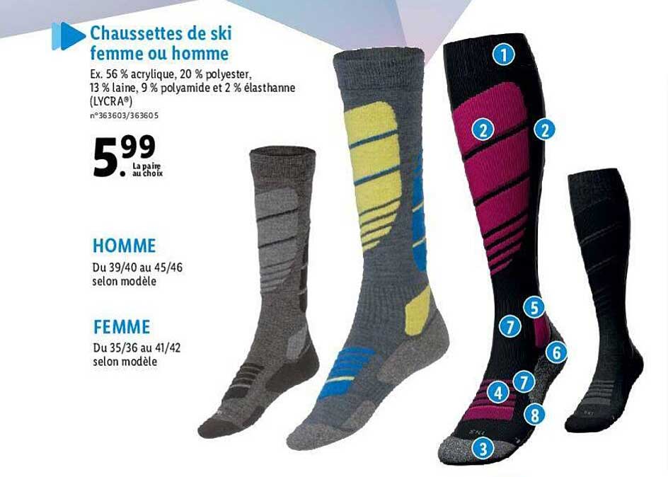 Chaussettes De Ski Femme Ou Homme
