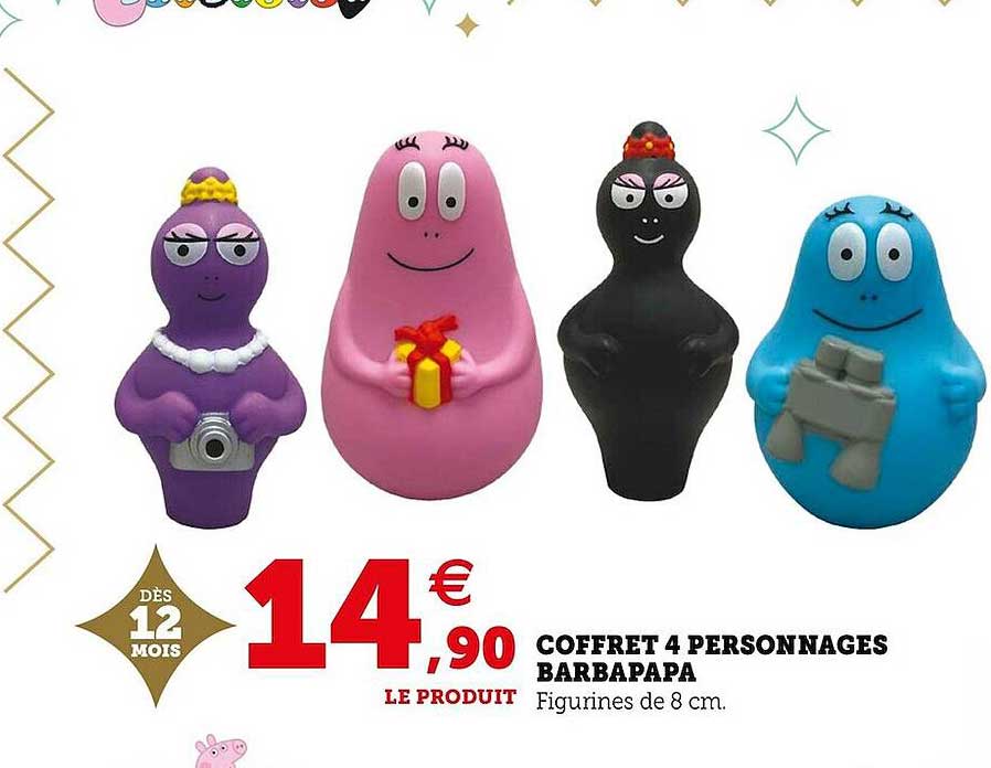 coffret 4 personnages barbapapa