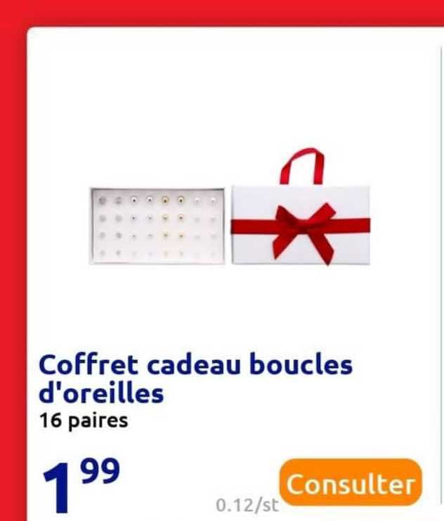 coffret cadeau boucles d'oreilles