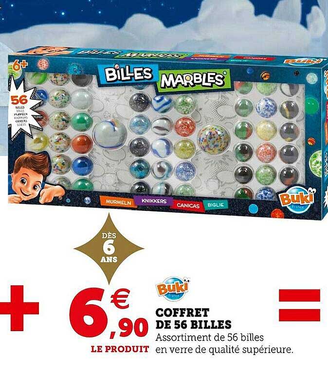 coffret de 56 billes bukï
