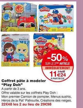 coffret pâte à modeler "play doh"