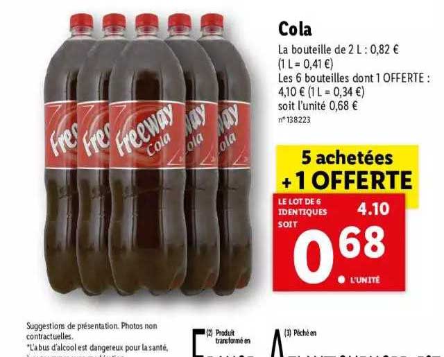 cola 5 achetées + 1 offerte
