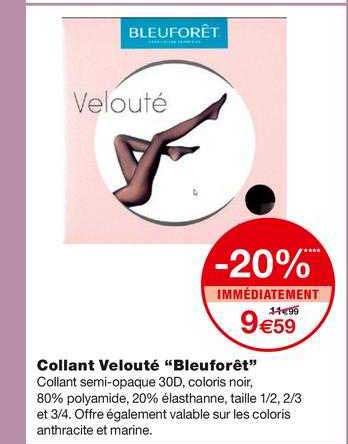 collant velouté "bleuforêt"