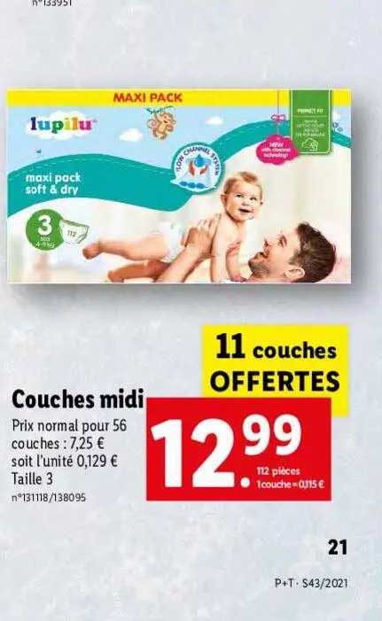 Couches Midi 11 Couches Offertes