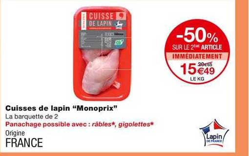 Cuisses De Lapin "monoprix"