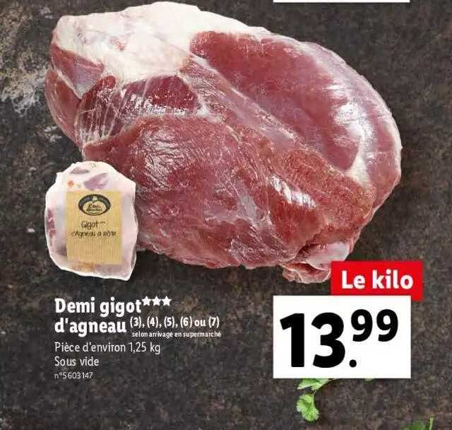 demi gigot d'agneau