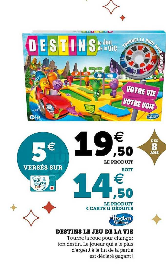 destins le jeu de la vie hasbro gaming