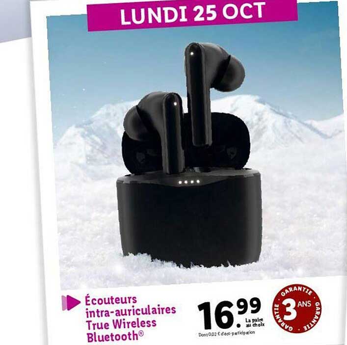 écouteurs Intra-auriculaires True Wireless Bluetooth