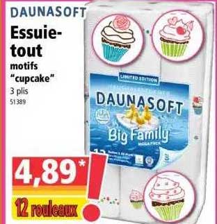 essuie-tout motifs "cupcake" daunasoft