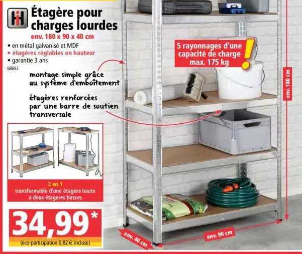 étagère pour charges lourdes