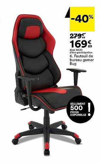 fauteuil de bureau gamer bug