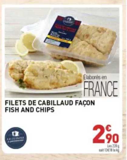filets de cabillaud façon fish and chips