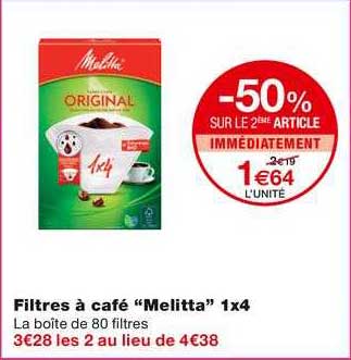 Filtres à Café "melitta" 1 X 4