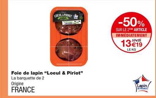 Foie De Lapin "loeul & Piriot"