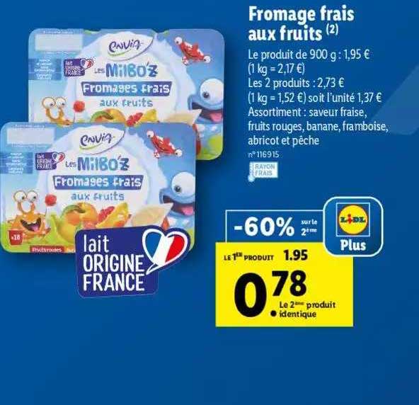 Fromage Frais Aux Fruits