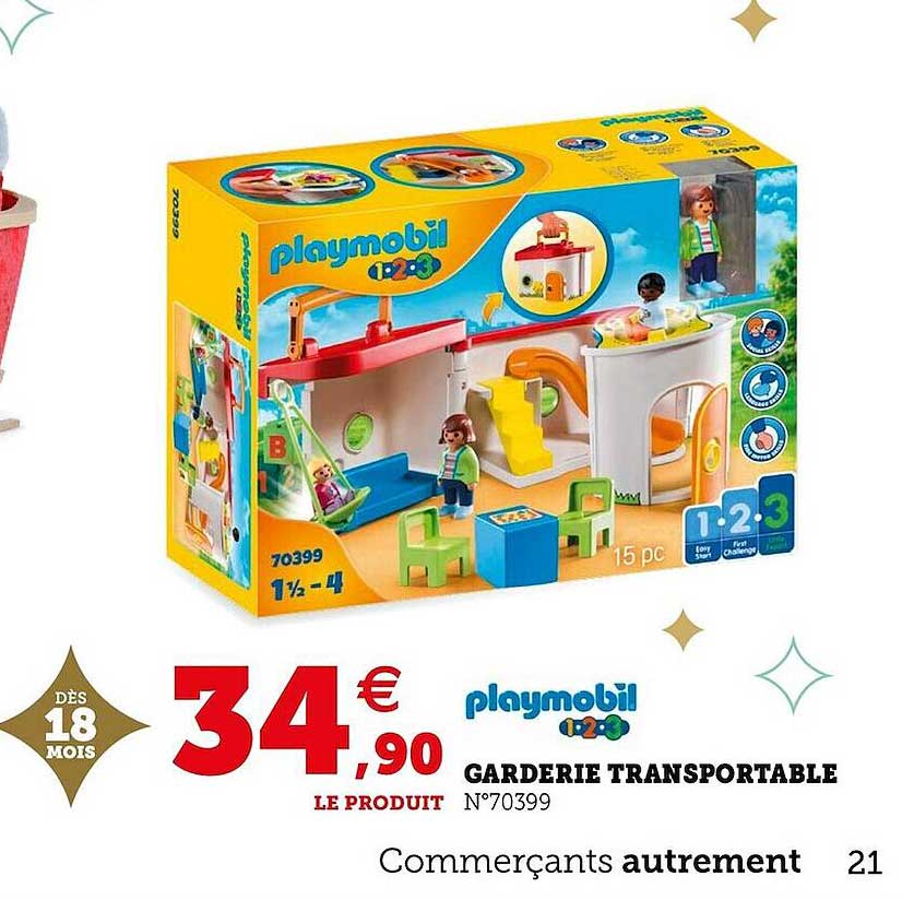 garderie transportable playmobil 1 2 3