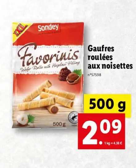 Gaufres Roulées Aux Noisettes