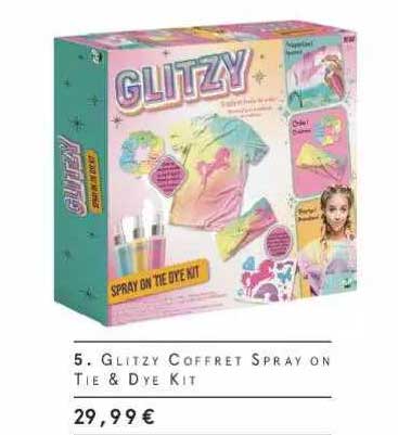 glitzy coffret spray on tie & dye kit
