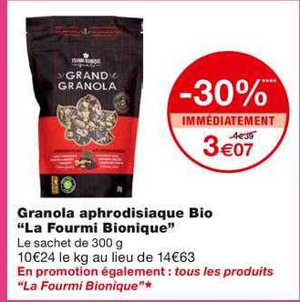 Granola Aphrodisiaque Bio "la Fourmi Bionique"