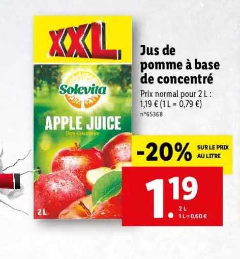 Jus De Pomme à Base De Concentré