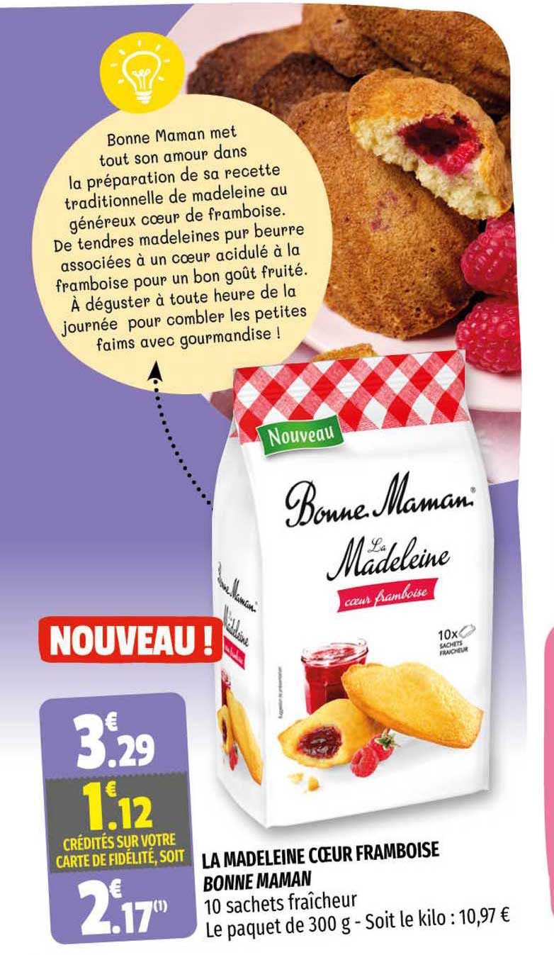 La Madeleine Coeur Framboise Bonne Maman