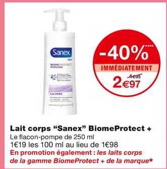 lait corps "sanex" biomeProtect+
