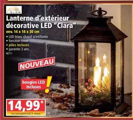Lanterne D'extérieur Décorative Led "clara"