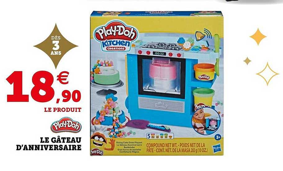 le gâteau d'anniversaire play-doh