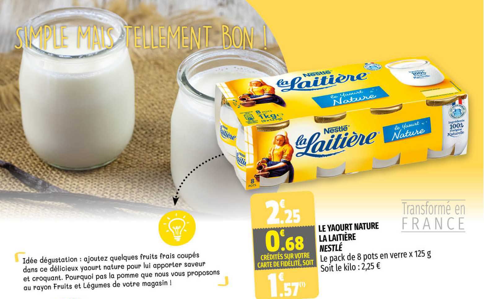 Le Yaourt Nature La Laitière Nestlé