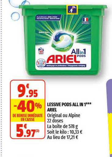 Lessive Pods All In 1 Ariel