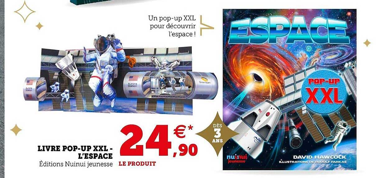 livre pop-up xxl - l'espace