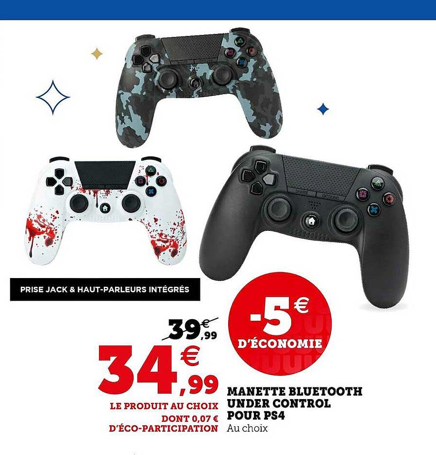 manette bluetooth under control pour ps4