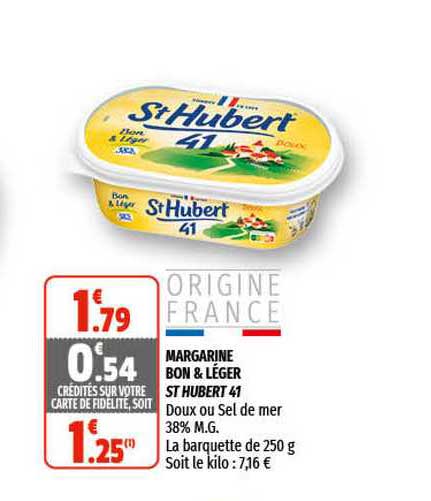 margarine bon & léger st hubert 41