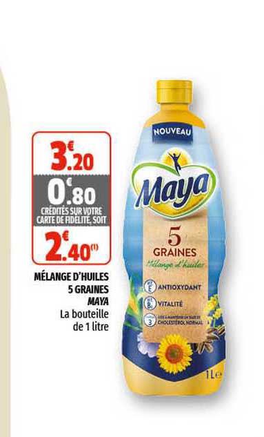 mélange d'huiles 5 graines maya