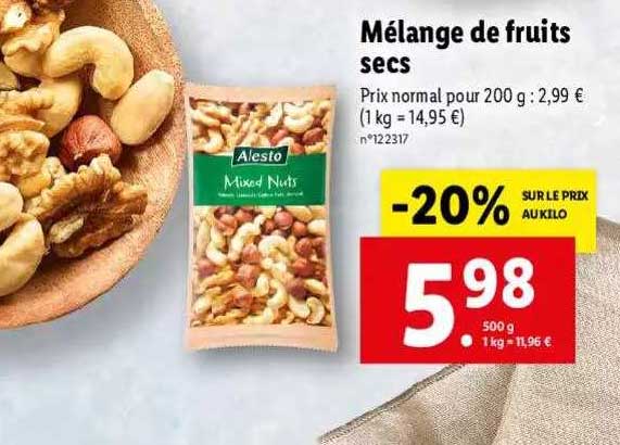 Mélange De Fruits Secs